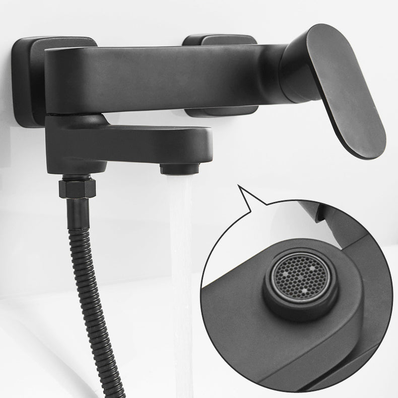 Modern Wall-Mounted Bathtub Faucet Trim Metal Single-Lever Bathtub Faucet Trim
