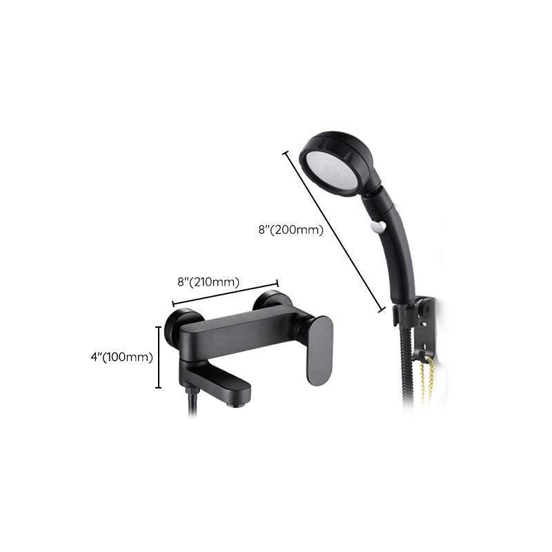 Modern Wall-Mounted Bathtub Faucet Trim Metal Single-Lever Bathtub Faucet Trim