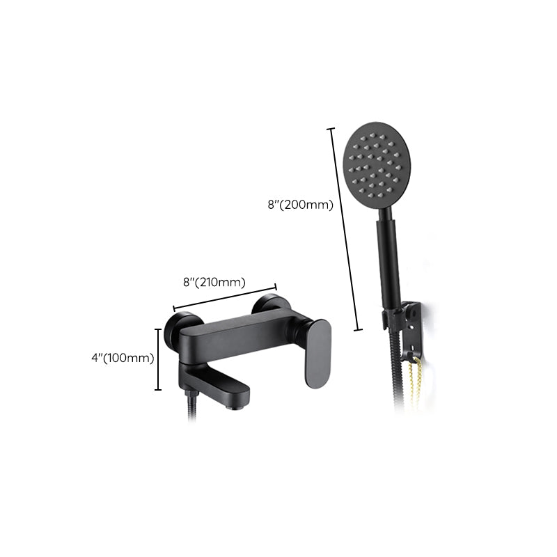 Modern Wall-Mounted Bathtub Faucet Trim Metal Single-Lever Bathtub Faucet Trim