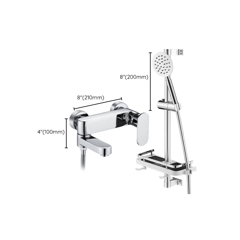Modern Wall-Mounted Bathtub Faucet Trim Metal Single-Lever Bathtub Faucet Trim