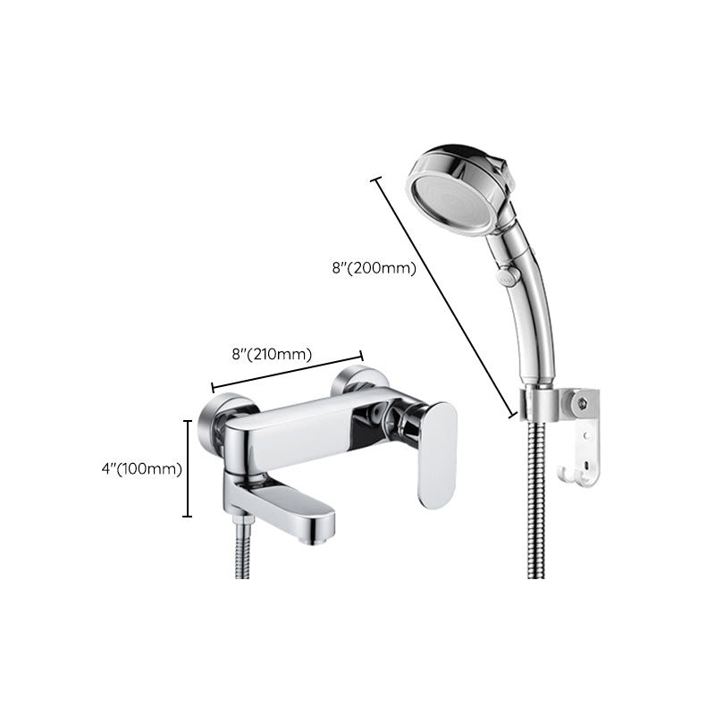 Modern Wall-Mounted Bathtub Faucet Trim Metal Single-Lever Bathtub Faucet Trim