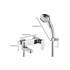 Modern Wall-Mounted Bathtub Faucet Trim Metal Single-Lever Bathtub Faucet Trim