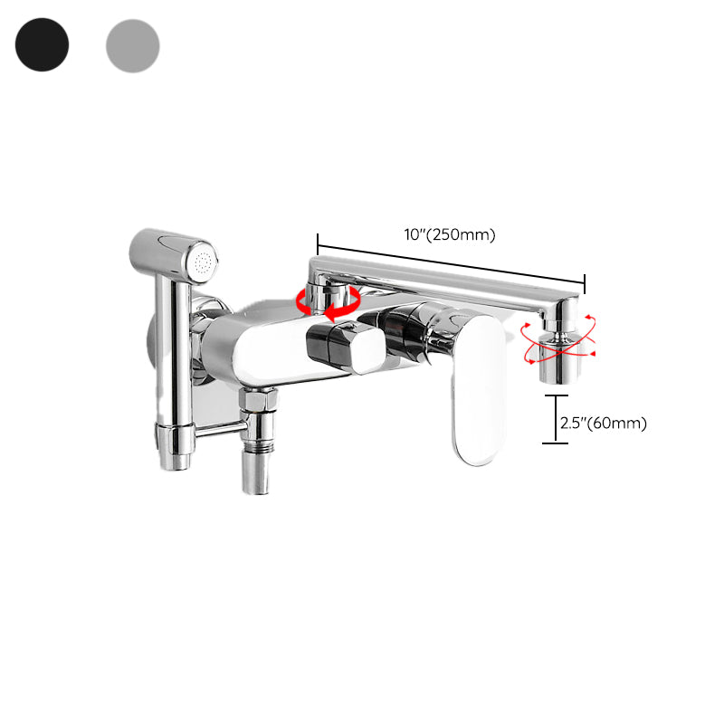 Metal Bathtub Faucet Trim Contemporary Lever Handle Bathtub Faucet Trim