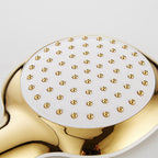 Contemporary Shower Head Square Golden Bathroom Handheld Shower