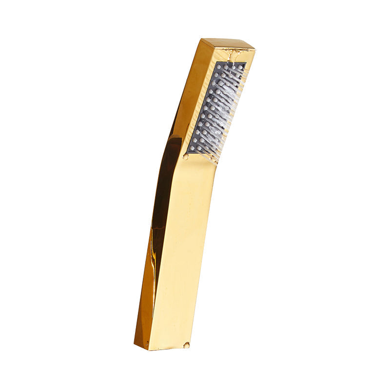 Contemporary Shower Head Square Golden Bathroom Handheld Shower