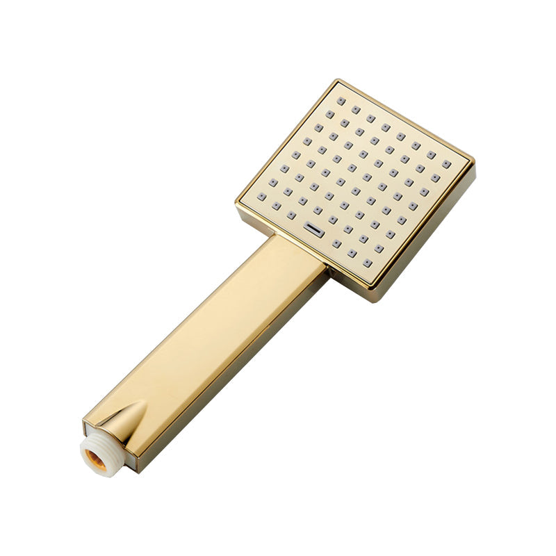 Contemporary Shower Head Square Golden Bathroom Handheld Shower