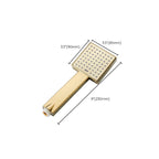Contemporary Shower Head Square Golden Bathroom Handheld Shower