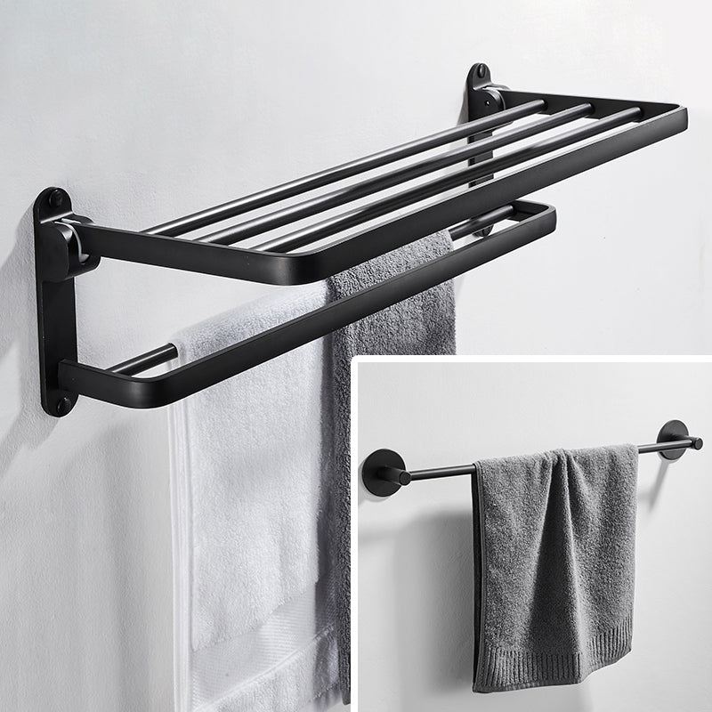 Modern Bathroom Hardware Set Matte Black Metal Bathroom Accessories Set Rustproof