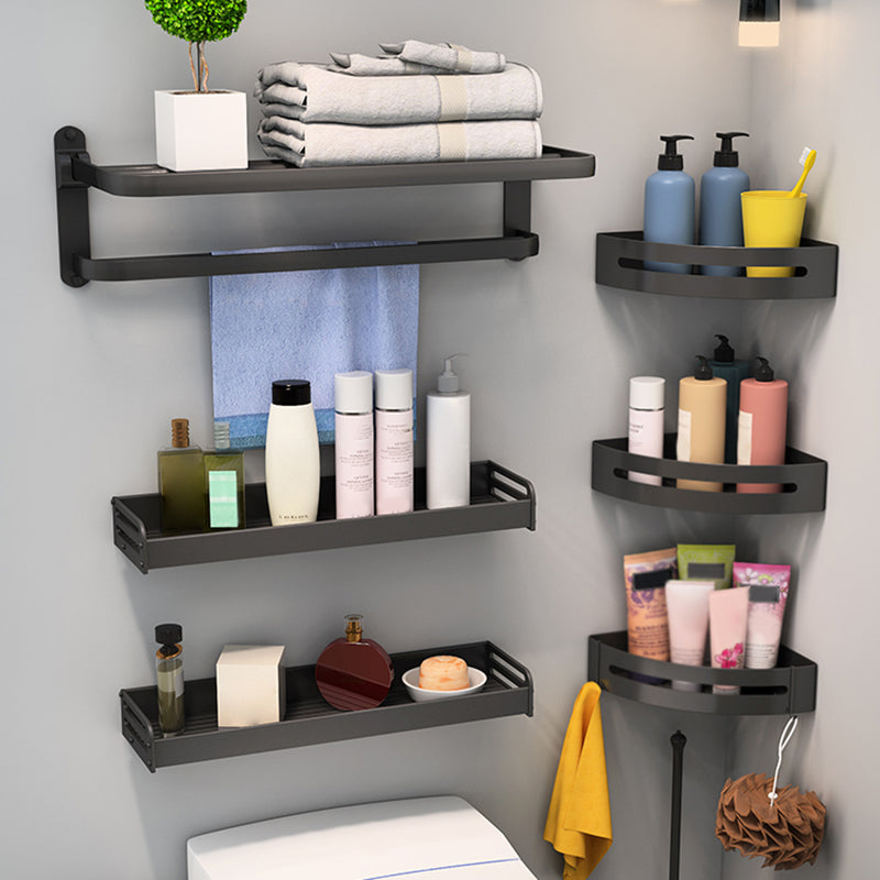 Modern Bathroom Hardware Set Matte Black Metal Bathroom Accessories Set Rustproof