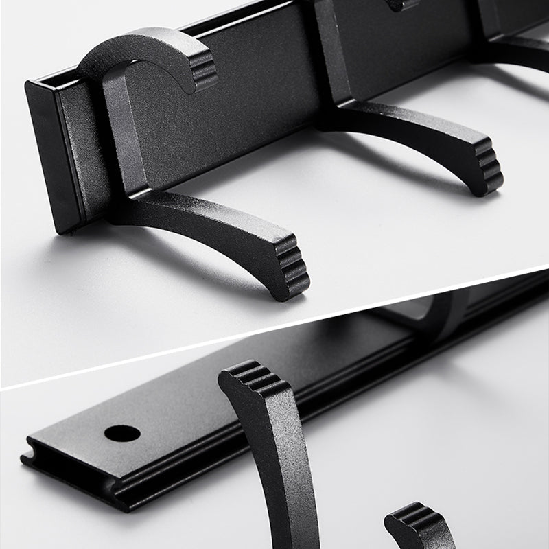 Modern Bathroom Hardware Set Matte Black Metal Bathroom Accessories Set Rustproof