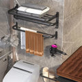 Modern Bathroom Hardware Set Matte Black Metal Bathroom Accessories Kit