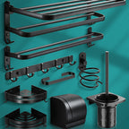 Modern Bathroom Hardware Set Matte Black Metal Bathroom Accessories Kit