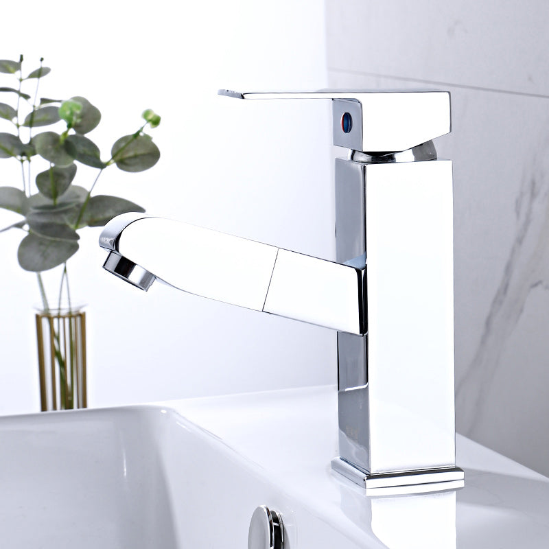 Modern Pull-Out Single-Handle Faucet Bathroom Sink Faucet