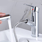 Modern Pull-Out Single-Handle Faucet Bathroom Sink Faucet