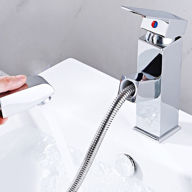 Modern Pull-Out Single-Handle Faucet Bathroom Sink Faucet