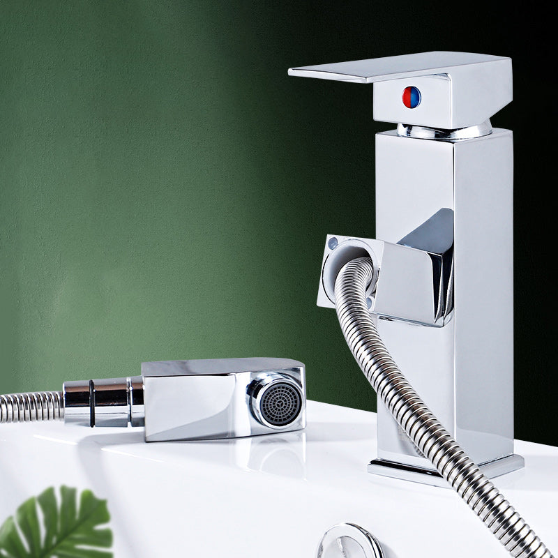 Modern Pull-Out Single-Handle Faucet Bathroom Sink Faucet