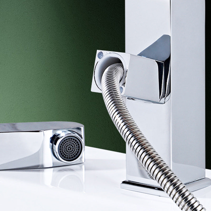 Modern Pull-Out Single-Handle Faucet Bathroom Sink Faucet