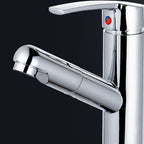 Modern Retractable Single Handle Basin Faucet Bathroom Sink Faucet