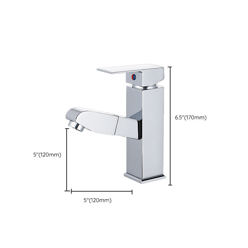 Modern Pull-Out Single-Handle Faucet Bathroom Sink Faucet