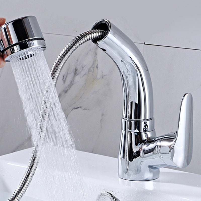 Modern Simple Vessel Sink Faucet High Arc Bathroom Sink Faucet