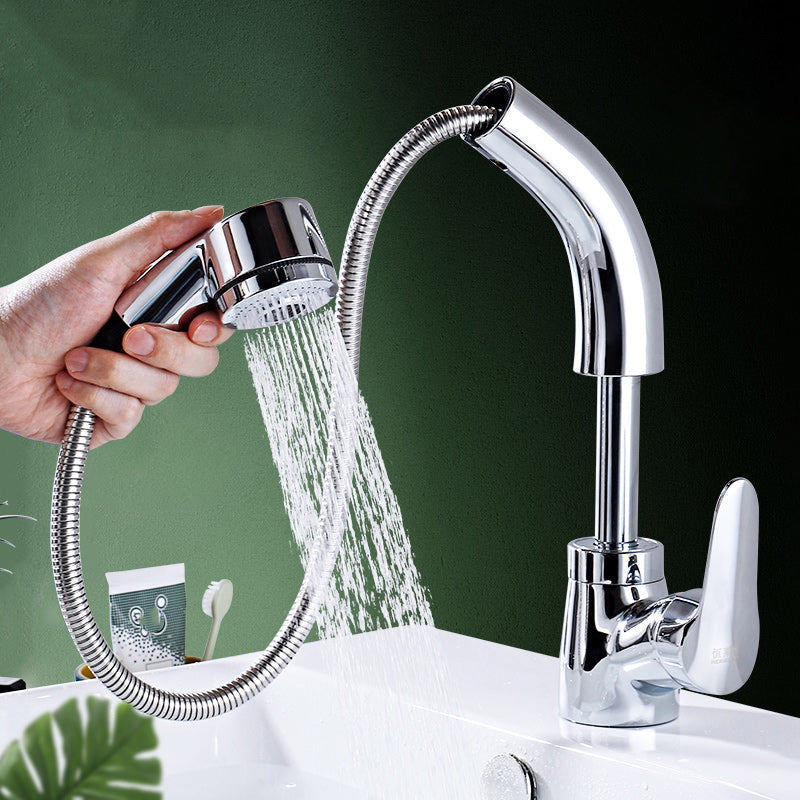 Modern Simple Vessel Sink Faucet High Arc Bathroom Sink Faucet