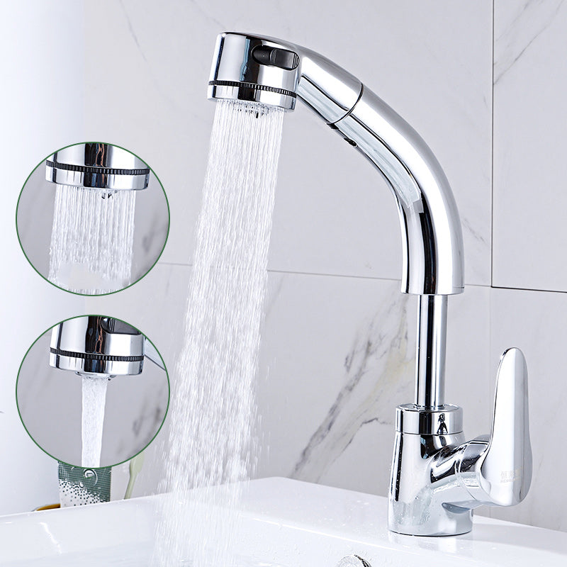 Modern Simple Vessel Sink Faucet High Arc Bathroom Sink Faucet