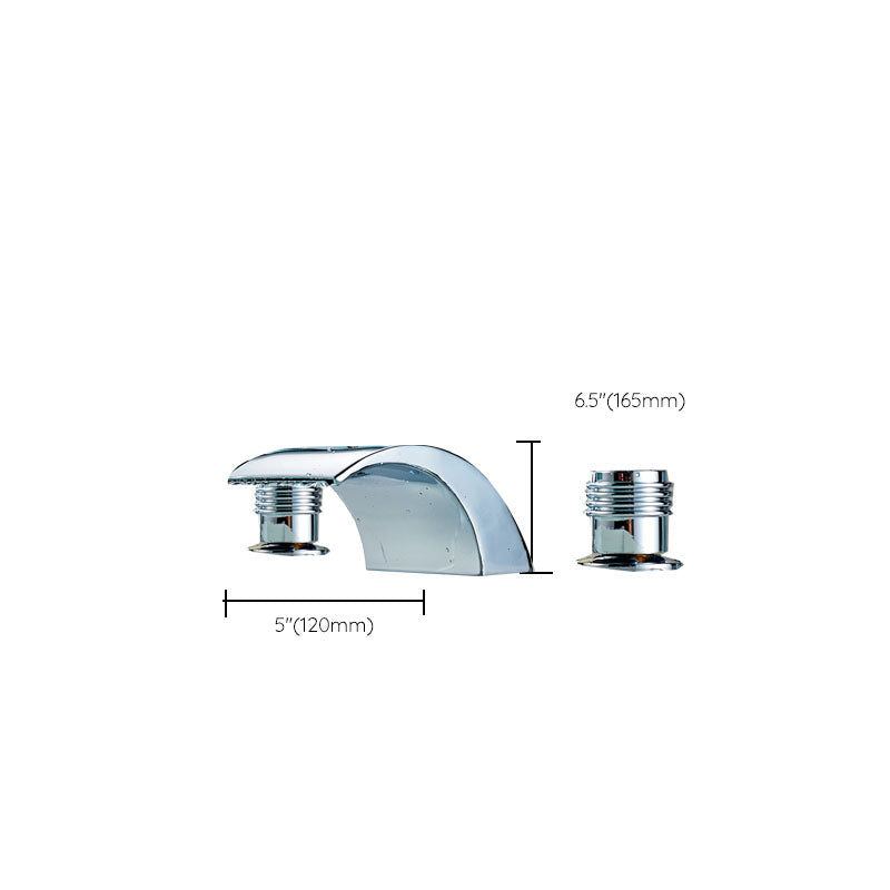 Traditional Roman Bathtub Faucet Set Copper Fixed Deck Mount with Handles