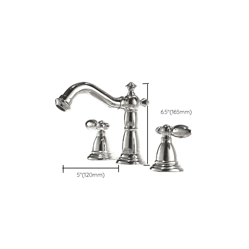 Traditional Roman Bathtub Faucet Set Copper Fixed Deck Mount with Handles