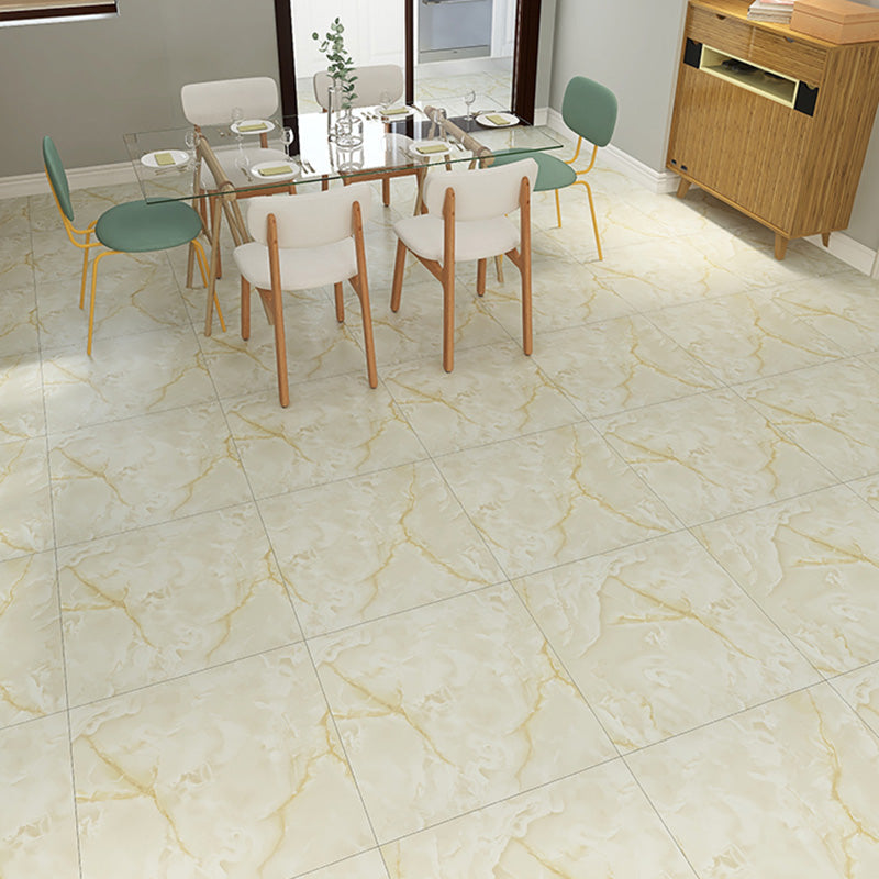 Home Vinyl flooring Peel and Stick Marble look square PVC floor coverings for the living room