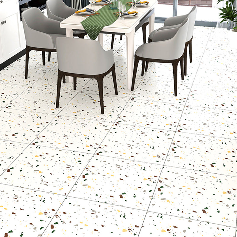 Home Vinyl flooring Peel and Stick Marble look square PVC floor coverings for the living room