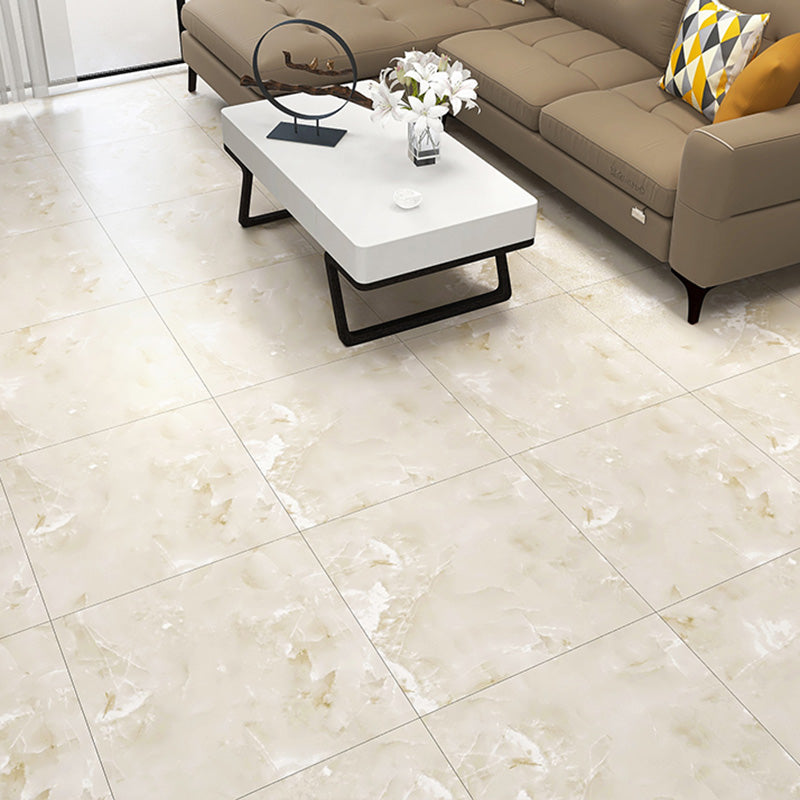 Home Vinyl flooring Peel and Stick Marble look square PVC floor coverings for the living room