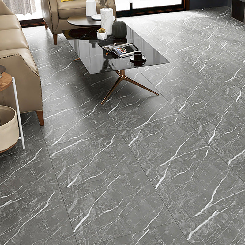 Home Vinyl flooring Peel and Stick Marble look square PVC floor coverings for the living room