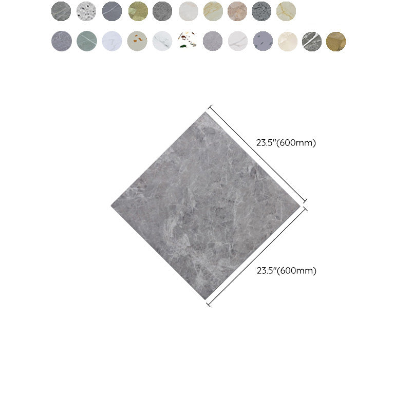 Home Vinyl flooring Peel and Stick Marble look square PVC floor coverings for the living room