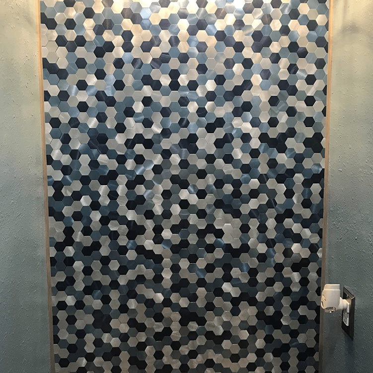 Modern Tile-Peel & Stick Metal Mosaic Tile Hexagon Peel & Stick Subway Tile