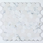 Modern Tile-Peel & Stick Metal Mosaic Tile Hexagon Peel & Stick Subway Tile
