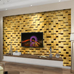 Wood Mosaic Cladding Shiplap Glue Contemporary Interior Wall Cladding