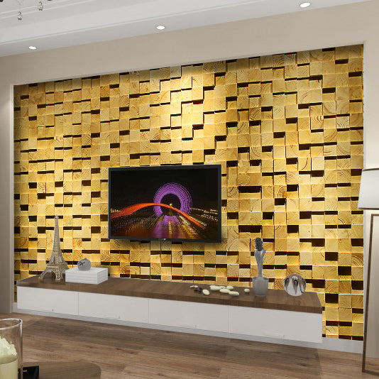 Wood Mosaic Cladding Shiplap Glue Contemporary Interior Wall Cladding