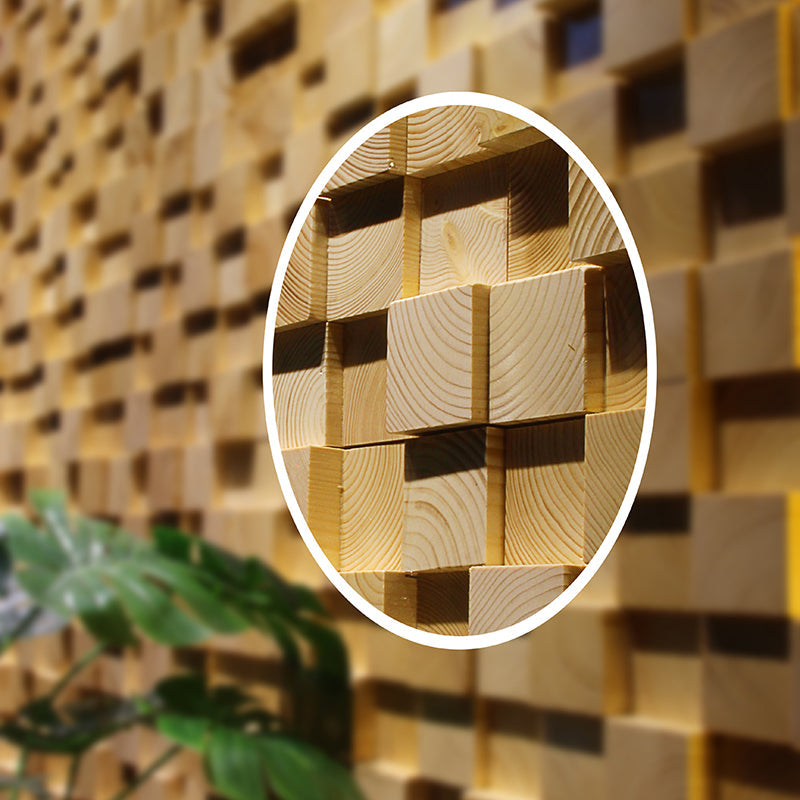 Wood Mosaic Cladding Shiplap Glue Contemporary Interior Wall Cladding