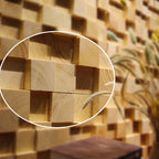 Wood Mosaic Cladding Shiplap Glue Contemporary Interior Wall Cladding