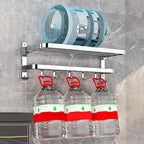 Modern Bathroom Accessory Set Silver Metal Bathroom Accessory