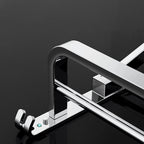 Modern Bathroom Accessory Set Silver Metal Bathroom Accessory
