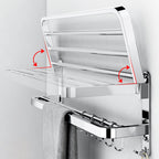 Modern Bathroom Accessory Set Silver Metal Bathroom Accessory
