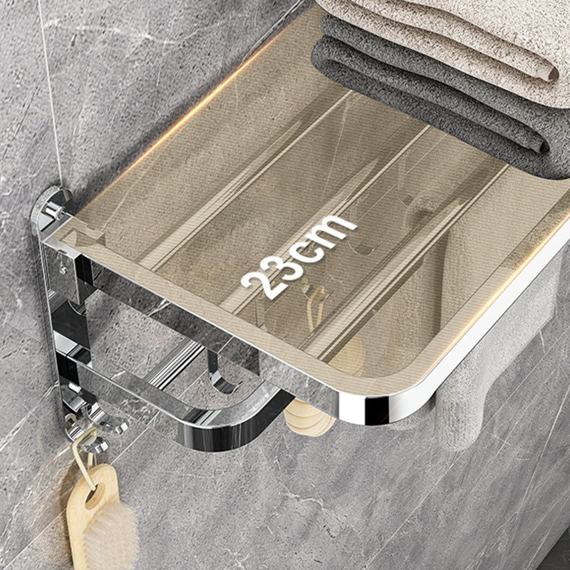 Modern Bathroom Accessory Set Silver Metal Bathroom Accessory