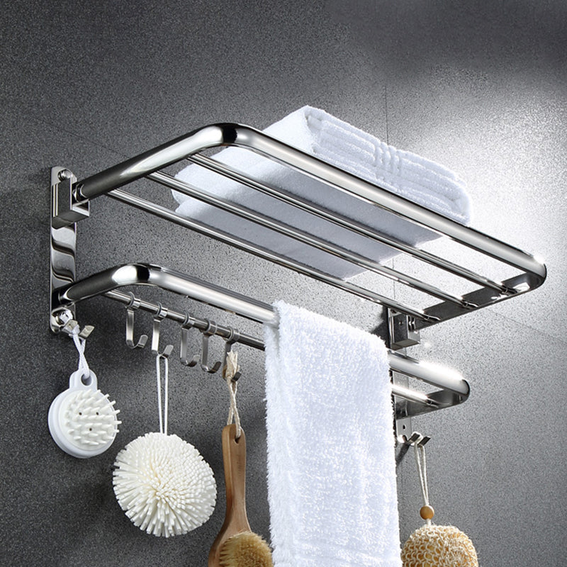 Modern Bathroom Accessory Set Silver Metal Bathroom Accessory