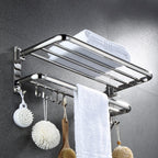 Modern Bathroom Accessory Set Silver Metal Bathroom Accessory