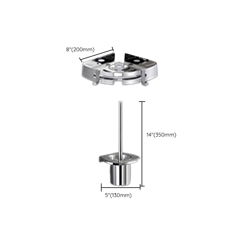 Modern Bathroom Accessory Set Silver Metal Bathroom Accessory