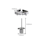 Modern Bathroom Accessory Set Silver Metal Bathroom Accessory