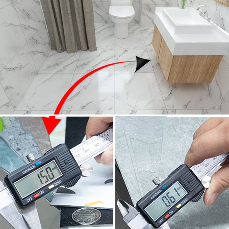 Modern PVC Peel and Stick Tile Floor Marble Look Mold Resistant Vinyl Tiles