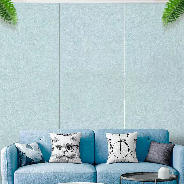 Modern Style Linen Wall Panel Living Room Removable Wall Covering