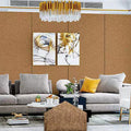 Modern Style Linen Wall Panel Living Room Removable Wall Covering